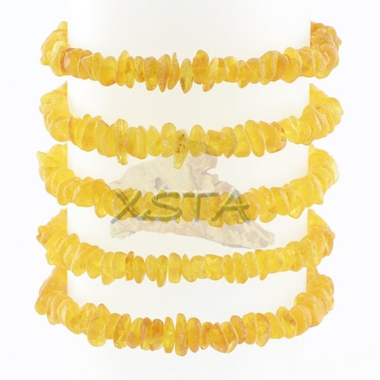 Raw unpolished amber chips bracelet